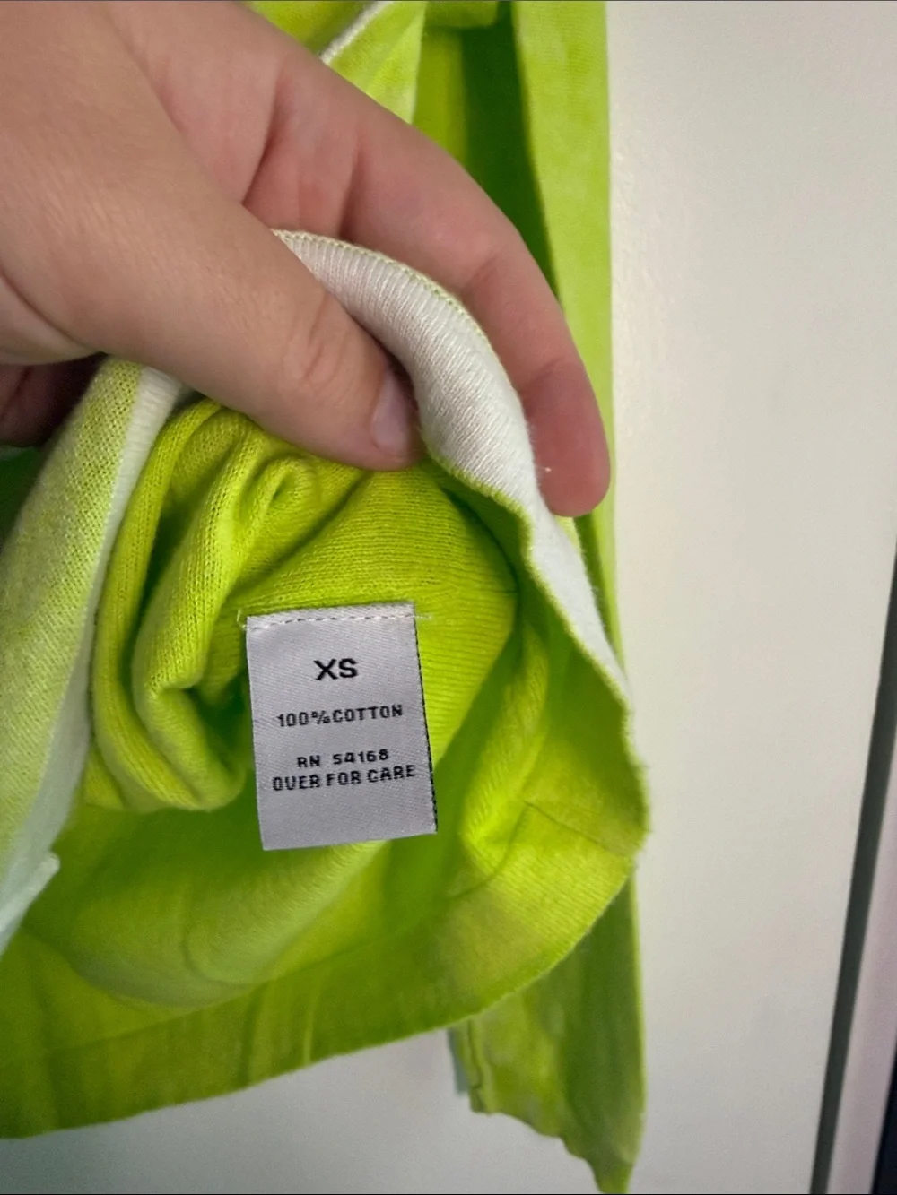 Elliott Lauren Neon Lime V-Neck Sweater with White Trim - Picture 3 of 6
